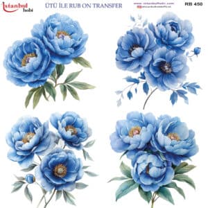 Ütü Ile Rub On Transfer Kağıdı: Dekoratif Süsleme Kağıdı - Rb450 | 30X30 Cm
