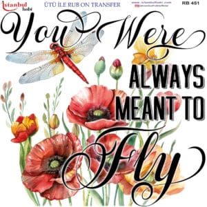 Ütü Ile Rub On Transfer Kağıdı: Dekoratif Süsleme Kağıdı - Rb451 | 30X30 Cm