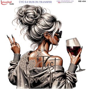 Ütü Ile Rub On Transfer Kağıdı: Dekoratif Süsleme Kağıdı - Rb454 | 30X30 Cm