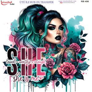 Ütü Ile Rub On Transfer Kağıdı: Dekoratif Süsleme Kağıdı - Rb456 | 30X30 Cm