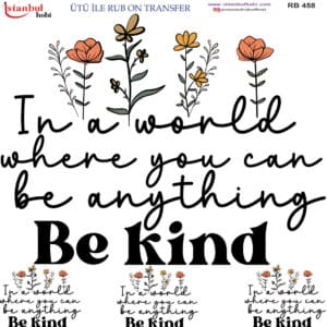 Ütü Ile Rub On Transfer Kağıdı: Dekoratif Süsleme Kağıdı - Rb458 | 30X30 Cm