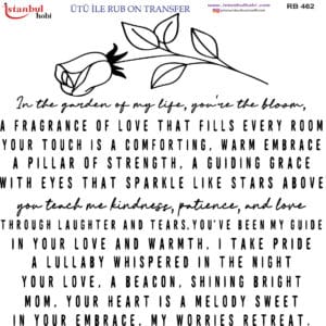 Ütü Ile Rub On Transfer Kağıdı: Dekoratif Süsleme Kağıdı - Rb462 | 30X30 Cm