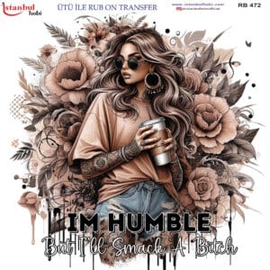 Ütü Ile Rub On Transfer Kağıdı: Dekoratif Süsleme Kağıdı - Rb472 | 30X30 Cm