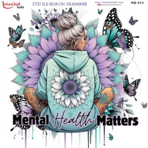 Ütü Ile Rub On Transfer Kağıdı: Dekoratif Süsleme Kağıdı - Rb473 | 30X30 Cm