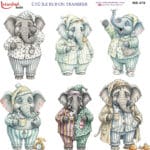 Ütü ile Rub On Transfer Kağıdı: Dekoratif Süsleme Kağıdı - RB478 | 30x30 cm