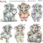 Ütü ile Rub On Transfer Kağıdı: Dekoratif Süsleme Kağıdı - RB479 | 30x30 cm