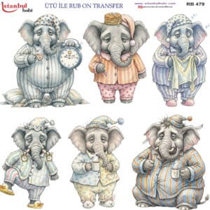 Ütü Ile Rub On Transfer Kağıdı: Dekoratif Süsleme Kağıdı - Rb479 | 30X30 Cm