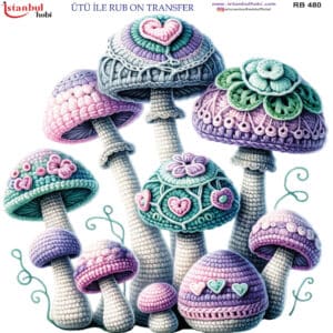 Ütü Ile Rub On Transfer Kağıdı: Dekoratif Süsleme Kağıdı - Rb480 | 30X30 Cm