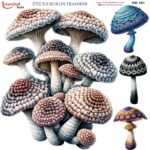 Ütü ile Rub On Transfer Kağıdı: Dekoratif Süsleme Kağıdı - RB481 | 30x30 cm