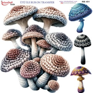 Ütü Ile Rub On Transfer Kağıdı: Dekoratif Süsleme Kağıdı - Rb481 | 30X30 Cm