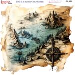 Ütü ile Rub On Transfer Kağıdı: Dekoratif Süsleme Kağıdı - RB483 | 30x30 cm