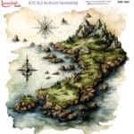 Ütü ile Rub On Transfer Kağıdı: Dekoratif Süsleme Kağıdı - RB484 | 30x30 cm