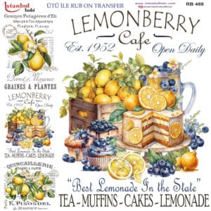 Ütü Ile Rub On Transfer Kağıdı: Dekoratif Süsleme Kağıdı - Rb488 | 30X30 Cm