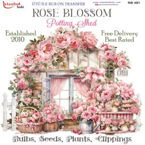 Ütü Ile Rub On Transfer Kağıdı: Dekoratif Süsleme Kağıdı - Rb491 | 30X30 Cm