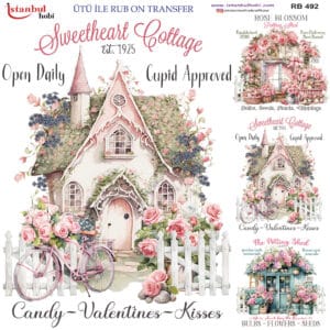 Ütü Ile Rub On Transfer Kağıdı: Dekoratif Süsleme Kağıdı - Rb492 | 30X30 Cm