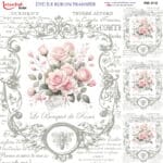 Ütü ile Rub On Transfer Kağıdı: Dekoratif Süsleme Kağıdı - RB512 | 30x30 cm