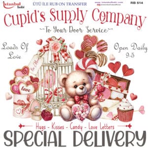 Ütü Ile Rub On Transfer Kağıdı: Dekoratif Süsleme Kağıdı - Rb514 | 30X30 Cm