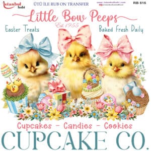 Ütü Ile Rub On Transfer Kağıdı: Dekoratif Süsleme Kağıdı - Rb515 | 30X30 Cm