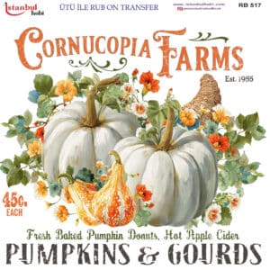 Ütü Ile Rub On Transfer Kağıdı: Dekoratif Süsleme Kağıdı - Rb517 | 30X30 Cm