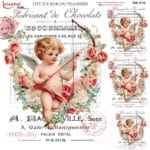Ütü ile Rub On Transfer Kağıdı: Dekoratif Süsleme Kağıdı - RB519 | 30x30 cm