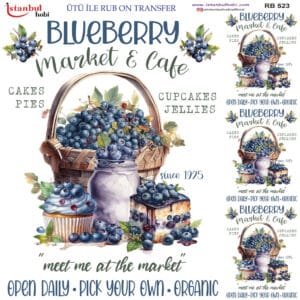 Ütü Ile Rub On Transfer Kağıdı: Dekoratif Süsleme Kağıdı - Rb523 | 30X30 Cm