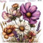 Ütü ile Rub On Transfer Kağıdı: Dekoratif Süsleme Kağıdı  - RB795-İST | 30x30 cm