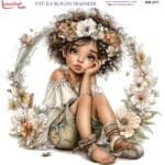Ütü ile Rub On Transfer Kağıdı: Dekoratif Süsleme Kağıdı  - RB877-İST | 30x30 cm