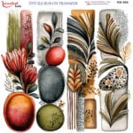 Ütü ile Rub On Transfer Kağıdı: Dekoratif Süsleme Kağıdı  - RB885-İST | 30x30 cm