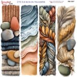 Ütü ile Rub On Transfer Kağıdı: Dekoratif Süsleme Kağıdı  - RB887-İST | 30x30 cm