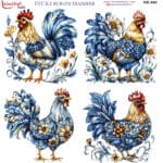 Ütü ile Rub On Transfer Kağıdı: Dekoratif Süsleme Kağıdı  - RB890-İST | 30x30 cm