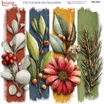 Ütü ile Rub On Transfer Kağıdı: Dekoratif Süsleme Kağıdı  - RB897-İST | 30x30 cm