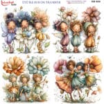 Ütü ile Rub On Transfer Kağıdı: Dekoratif Süsleme Kağıdı  - RB909-İST | 30x30 cm