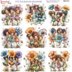 Ütü ile Rub On Transfer Kağıdı: Dekoratif Süsleme Kağıdı  - RB911-İST | 30x30 cm