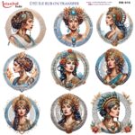 Ütü ile Rub On Transfer Kağıdı: Dekoratif Süsleme Kağıdı  - RB916-İST | 30x30 cm
