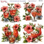 Ütü ile Rub On Transfer Kağıdı: Dekoratif Süsleme Kağıdı  - RB918-İST | 30x30 cm
