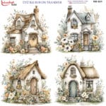 Ütü ile Rub On Transfer Kağıdı: Dekoratif Süsleme Kağıdı  - RB921-İST | 30x30 cm