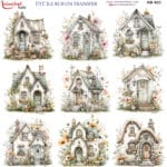Ütü ile Rub On Transfer Kağıdı: Dekoratif Süsleme Kağıdı  - RB923-İST | 30x30 cm