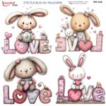 Ütü ile Rub On Transfer Kağıdı: Dekoratif Süsleme Kağıdı  - RB928-İST | 30x30 cm