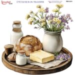 Ütü ile Rub On Transfer Kağıdı: Dekoratif Süsleme Kağıdı  - RB931-İST | 30x30 cm