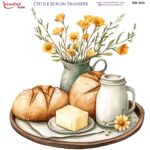 Ütü ile Rub On Transfer Kağıdı: Dekoratif Süsleme Kağıdı  - RB933-İST | 30x30 cm