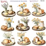 Ütü ile Rub On Transfer Kağıdı: Dekoratif Süsleme Kağıdı  - RB934-İST | 30x30 cm