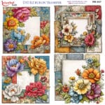 Ütü ile Rub On Transfer Kağıdı: Dekoratif Süsleme Kağıdı  - RB937-İST | 30x30 cm