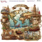 Ütü ile Rub On Transfer Kağıdı: Dekoratif Süsleme Kağıdı  - RB944-İST | 30x30 cm