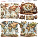 Ütü ile Rub On Transfer Kağıdı: Dekoratif Süsleme Kağıdı  - RB945-İST | 30x30 cm