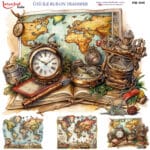 Ütü ile Rub On Transfer Kağıdı: Dekoratif Süsleme Kağıdı  - RB948-İST | 30x30 cm