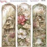 Ütü ile Rub On Transfer Kağıdı: Dekoratif Süsleme Kağıdı  - RB949-İST | 30x30 cm