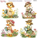 Ütü ile Rub On Transfer Kağıdı: Dekoratif Süsleme Kağıdı  - RB954-İST | 30x30 cm