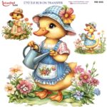Ütü ile Rub On Transfer Kağıdı: Dekoratif Süsleme Kağıdı  - RB955-İST | 30x30 cm