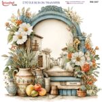 Ütü ile Rub On Transfer Kağıdı: Dekoratif Süsleme Kağıdı  - RB957-İST | 30x30 cm