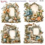 Ütü ile Rub On Transfer Kağıdı: Dekoratif Süsleme Kağıdı  - RB959-İST | 30x30 cm